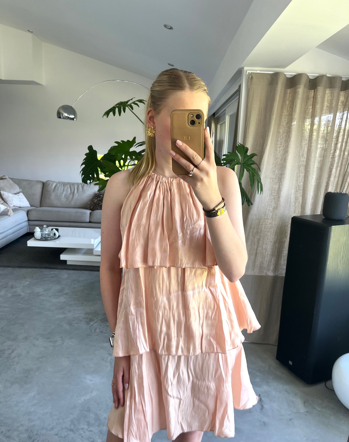Veerle jurkje - zalmroze