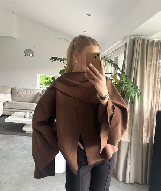 Lou cape - donkerbruin
