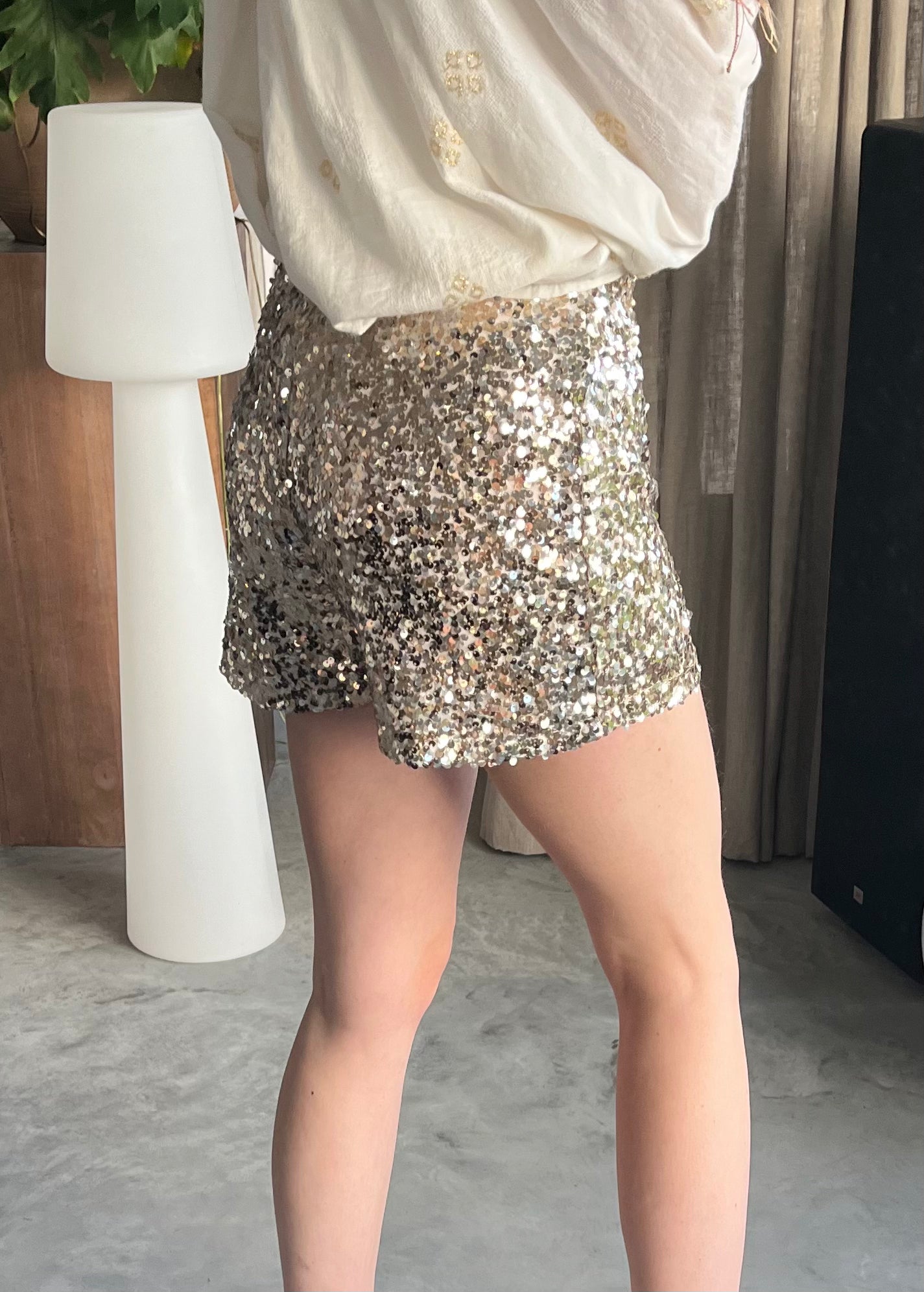 Glitter short - beige