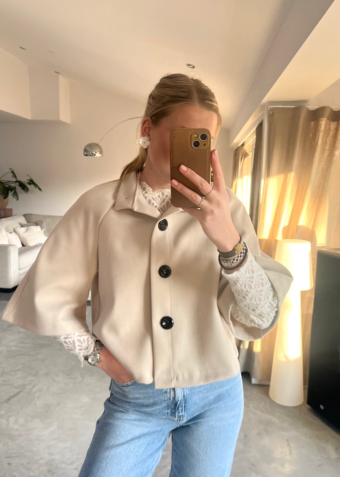 Bloom poncho - beige