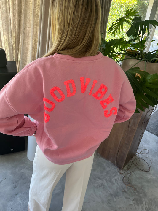Good vibes sweater - roze
