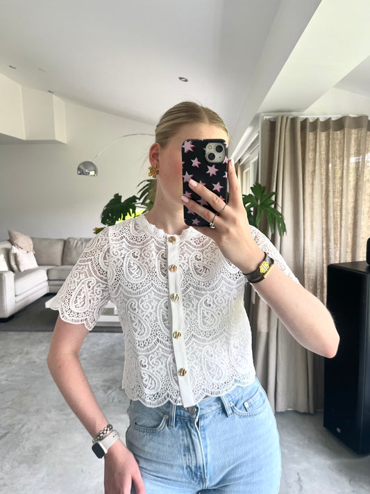 Lace top - wit