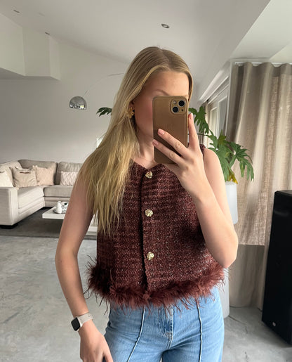 Essie gilet - bruin