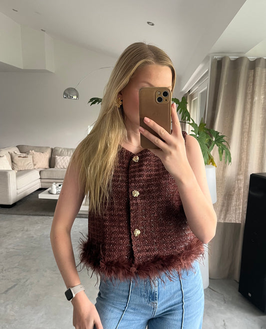 Essie gilet - bruin