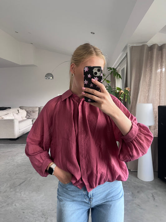 Sofie blouse ballon - framboos