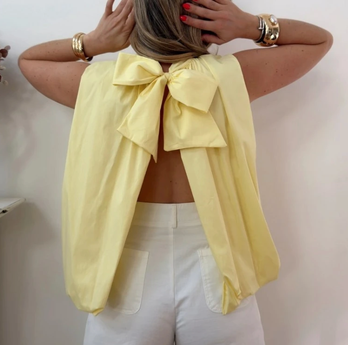 Olive top - geel