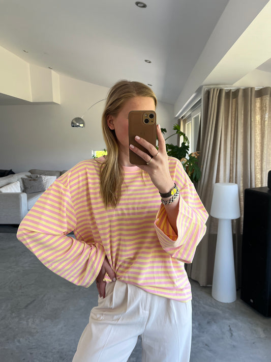 Yara - Shirt roze hals